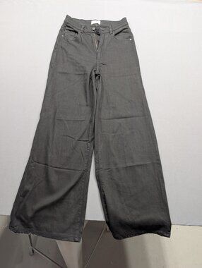 DL1961 Wide Leg Jeans Black Size 25 High Rise Women's Denim